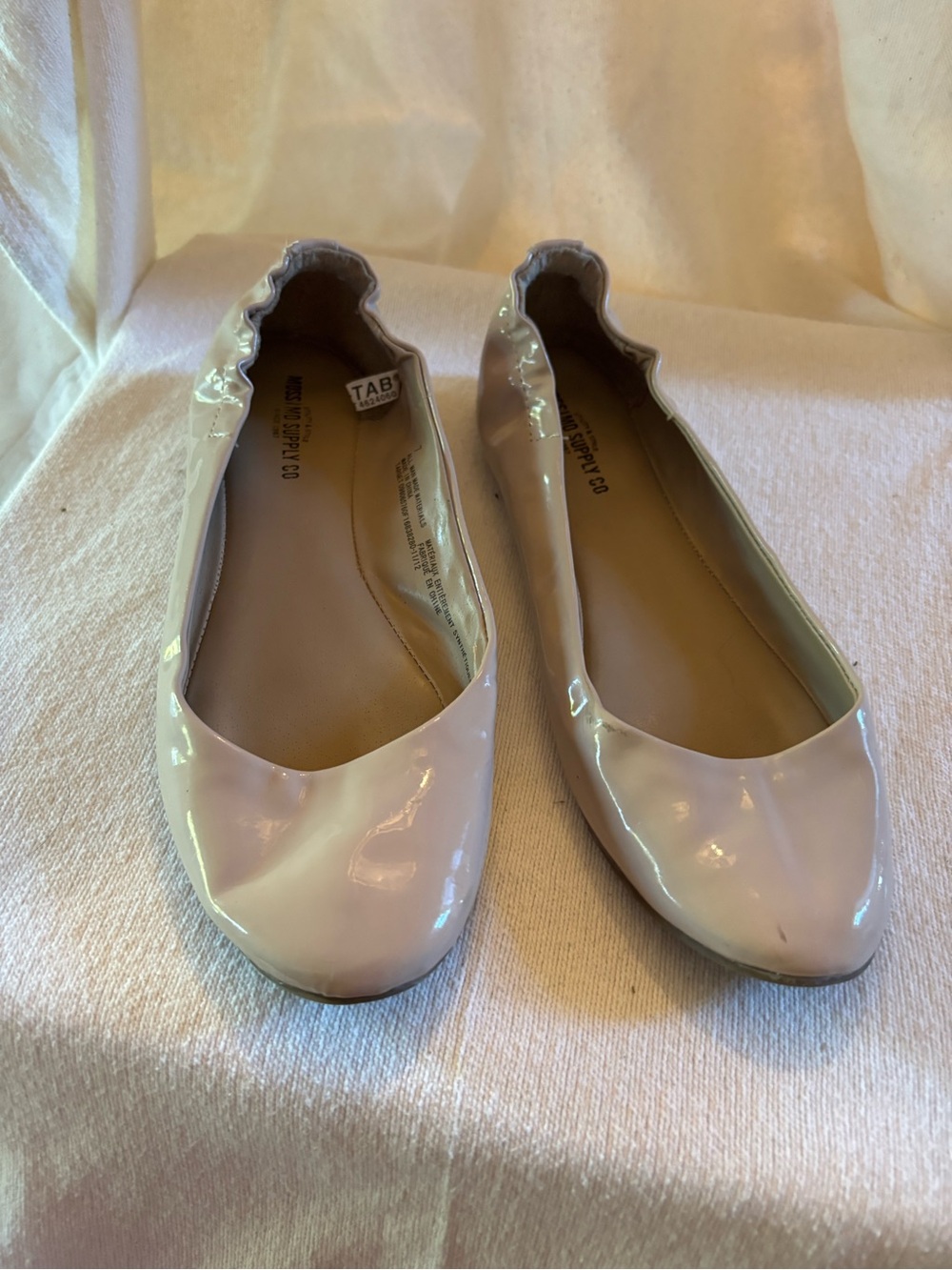 Mossimo Supply Co. Patent Ballet Flats in Light Beige